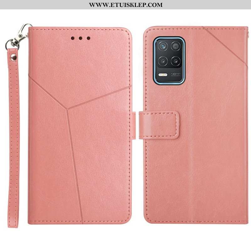 Etui Folio do Realme 8 5G Stylowa Skórzana Konstrukcja Geo Y